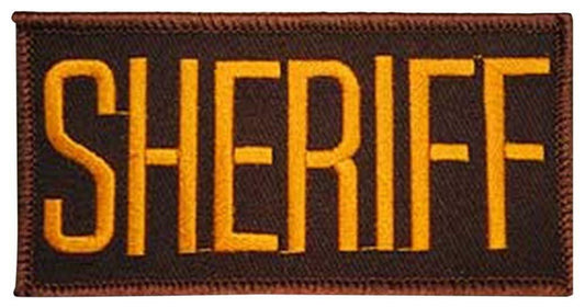 SHERIFF TAB - Embroidered Patches, Sew On Iron On Patch - 2" x 4"