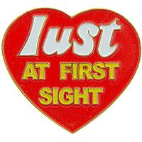 LUST AT FIRST SIGHT PIN - Original Artwork Backpack Enamel Lapel Pin - 1"