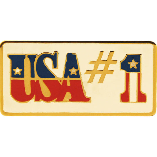 USA & PATRIOTIC, USA #1 FLAG - Original Artwork, Expertly Designed PIN - 1"