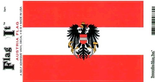 Austria flag decal for auto, truck or boat
