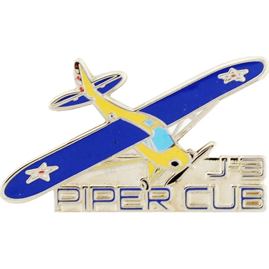 AIRCRAFT & HELICOPTERS, APL PIPER CUB J3 - Original Artwork, Expertly Designed PIN - 1.5"