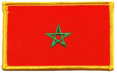 Morocco iron-on embroidered patch