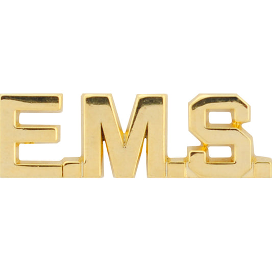 FIRE & EMS, EMERGENCY MEDICAL SERVICES SCRIPT - Original Artwork, Expertly Designed PIN, Gold - 1"
