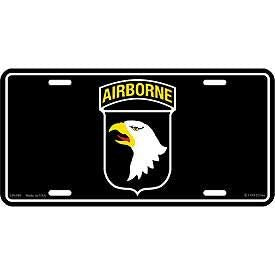 United State Army 101st Airborne License, Plate - 6" X 12"