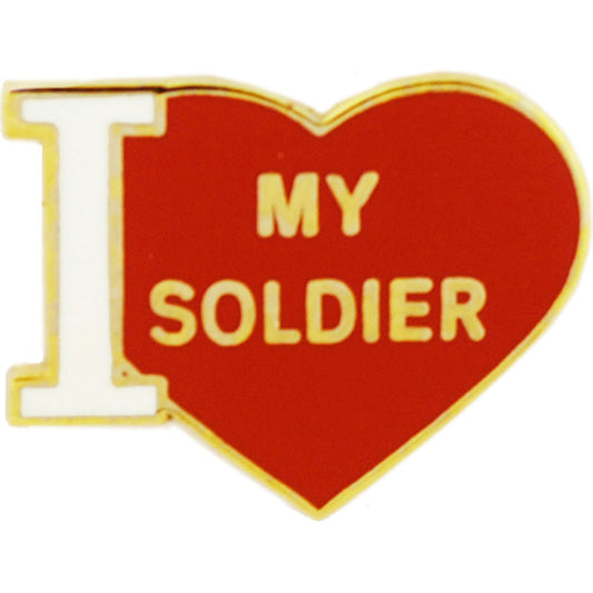 UNITED STATES ARMY PIN - I HEART MY SOLDIER Officially Licensed USA American Military Expertly Designed PIN - 1"