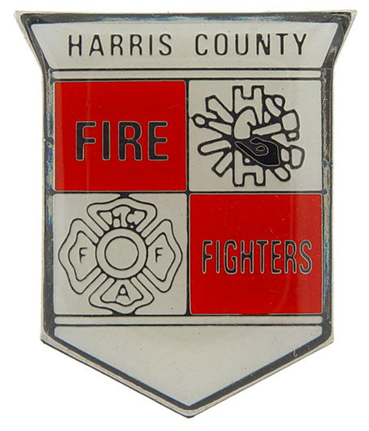 FIRE & EMS, HARRIS COUNTY FIRE FIGHTERS - Original Artwork, Expertly Designed PIN - 1"