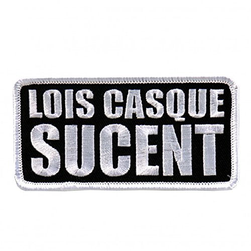 LOIS CASQUE SUCENT, High Thread Embroidered Iron-On / Saw-On, Heat Sealed Backing Rayon PATCH - 4" x 2"