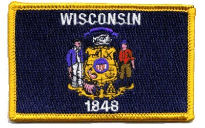 Wisonsin iron-on embroidered patch