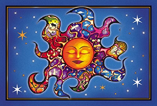 Sleeping Sun - Dan Morris, Set of 2 Mailable POSTCARD for Travel Invitations Welcome Holiday Thank you Cards - 6" x 4"
