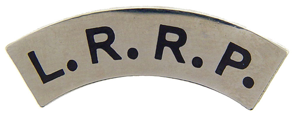 U.S. ARMY, LRRP TAB - Original Artwork, Expertly Designed PIN Black & Silver - 1.25"