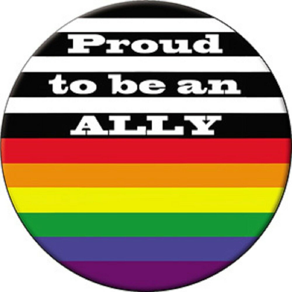 PROUD ALLY - LGBTQ Licensed Exclusive Original Artwork Fridge MAGNET, 3" x 3"