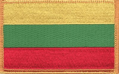 Lithuania iron-on embroidered patch