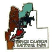 Bryce Canyon National Park PIN, MAP of Bryce Canyon High Quality Licensed Original Lapel PIN - 1"