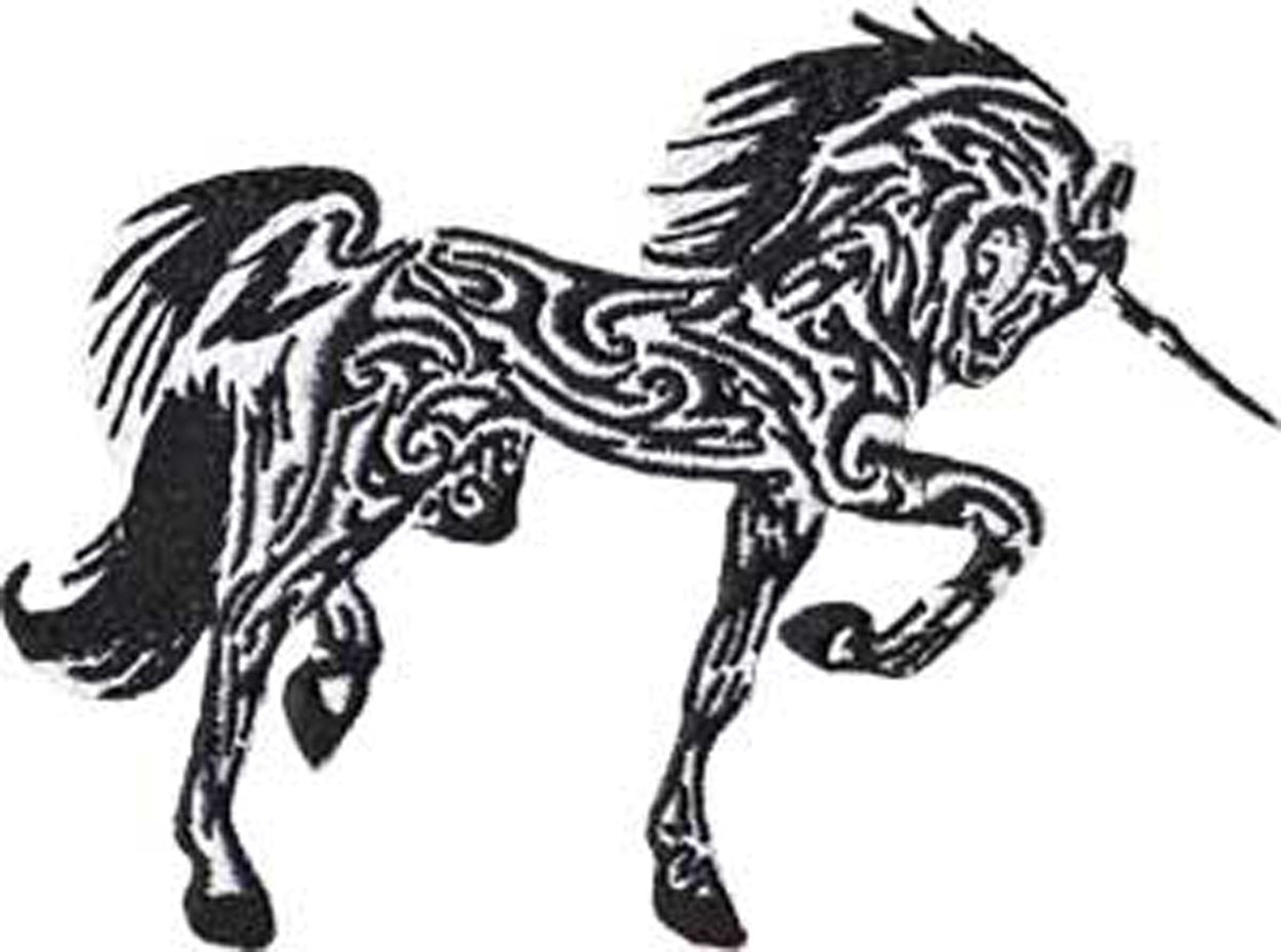 UNICORNS TRIBAL, Officially Licensed, Iron-On / Sew-On, Embroidered PATCH - 3.5" x 4"
