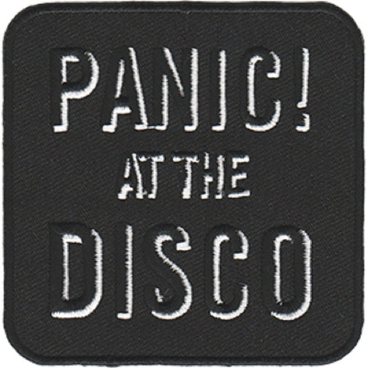 PANIC AT THE DISCO! Tilted LOGO PATCH - American Pop Rock Band Panic At The Disco Embroidered Iron-On / Sew-On PATCH