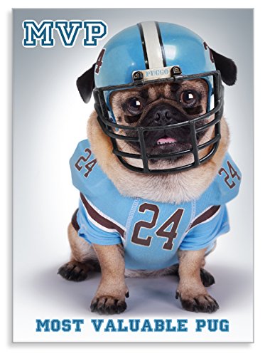 PUGGO Pugs Art Collection, PUGGO MVP Pug - Officially Licensed Pug Heavy Duty MAGNET - 2.5" x 3.5"