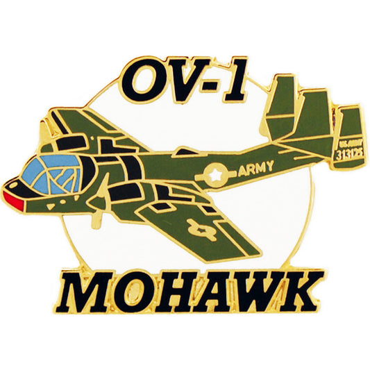 AIRCRAFT & HELICOPTERS, APL OV-1 MOHAWK - Original Artwork, Expertly Designed PIN - 1.50"