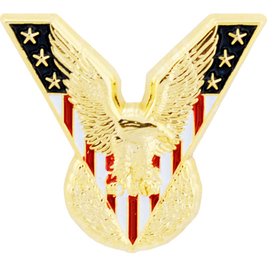 USA & PATRIOTIC, VETERAN VICTORY EAGLE - Original Artwork, Expertly Designed PIN - 1.125"