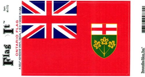 Ontario flag decal for auto, truck or boat