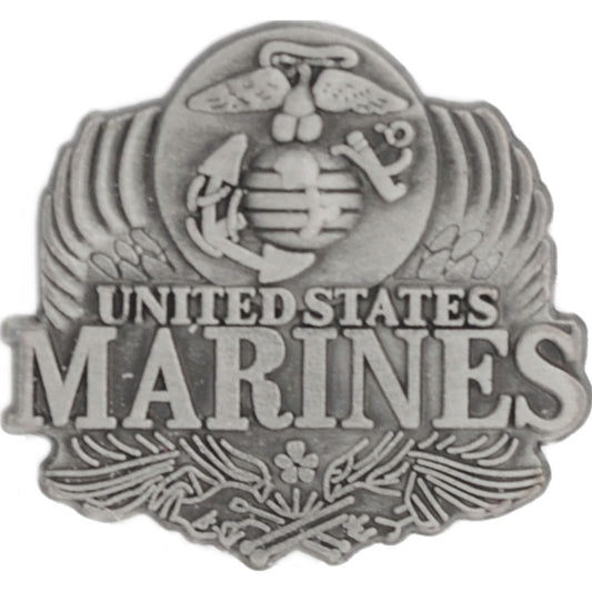 U.S. MARINES, USMC LOGO Eagle Pewter - Original Artwork, Expertly Designed PIN - 1.125"