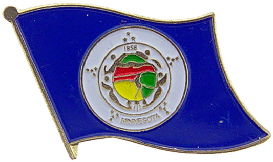 USA STATES, MINNESOTA Flag - Original Artwork, Expertly Designed PIN - 1"