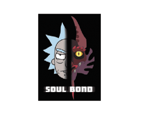 RICK & MORTY MAGNET - Officially Licensed Rick & Morty SOUL BOND Artwork Decorative Refrigerator Magnet - 2.5" x 3.5"