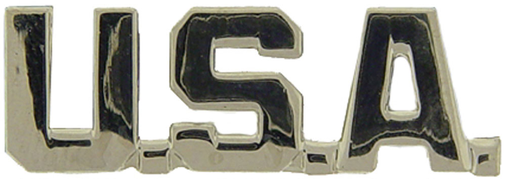 USA & PATRIOTIC, USA LETTERS - Original Artwork, Expertly Designed PIN Silver - 1"