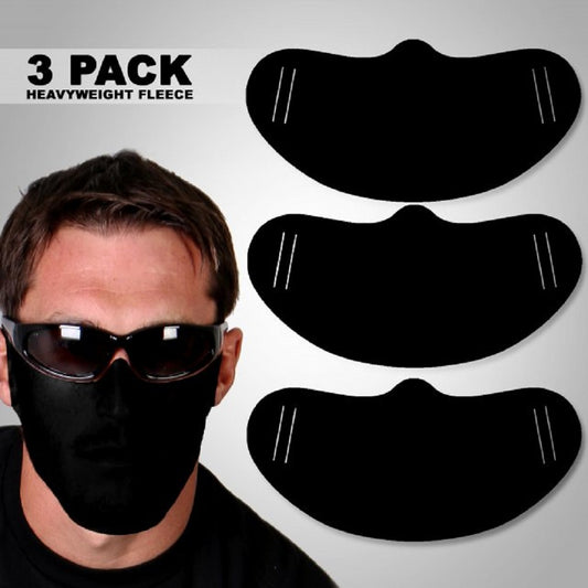 Fleece Face Mask - Sweatshirt Material Two Ear Holes, Cover Nose and Mouth, Cozy and Breathable Face Masks set of 3