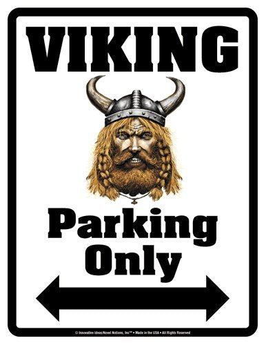 Parking Only Sign - VIKING - Laminated - Individual Package - 8.5" x 11"