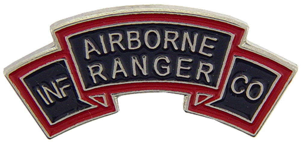 U.S. ARMY, ARMY RANGER AIRBORNE TAB - Original Artwork, Expertly Designed PIN - 1"