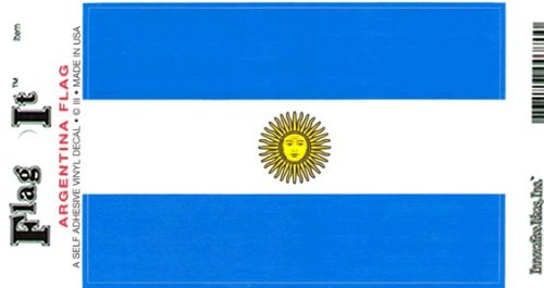 Argentina flag decal for auto, truck or boat