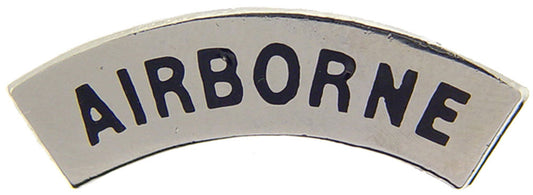 U.S. ARMY, AIRBORNE TAB - Original Artwork, Expertly Designed PIN Black & Silver - 1.3125"
