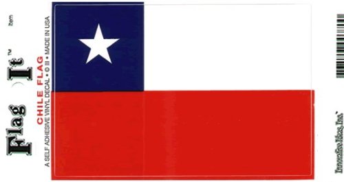Chile flag decal for auto, truck or boat