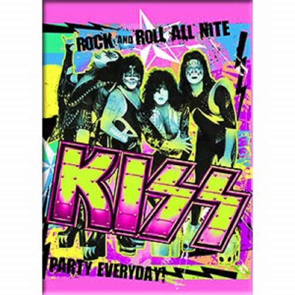 KISS - Rock and Roll All Nite, Party Everyday, Original Artwork MAGNET, 2.5" X 3.5"
