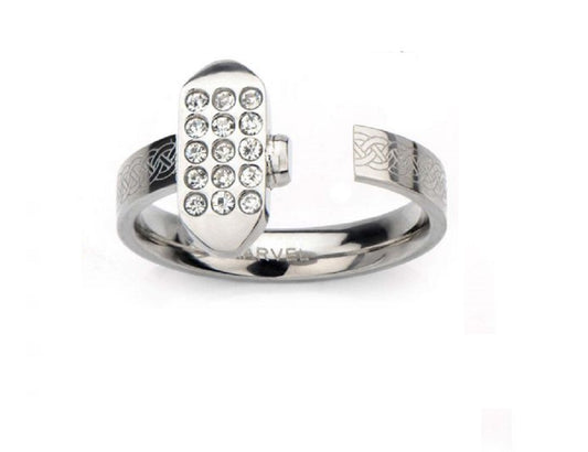 Thor Hammer - Stainless Steel Officially Licensed Womens Ring, Size - 6