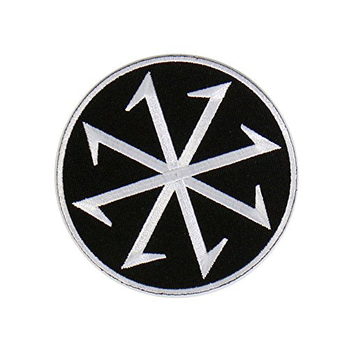 VEHMIC COURTS SYMBOL, Thread Iron-On / Saw-On Rayon PATCH - 4" x 4"