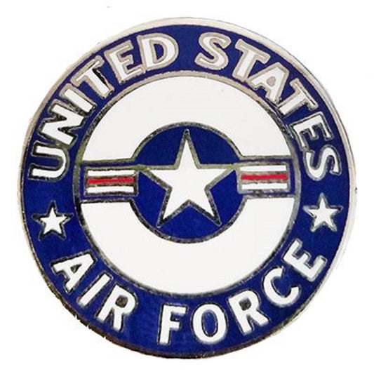 U.S. AIR FORCE, USAF ROUNDEL - Original Artwork, Expertly Designed PIN - 1"