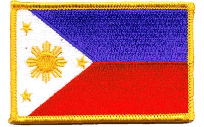 Philippines iron-on embroidered patch