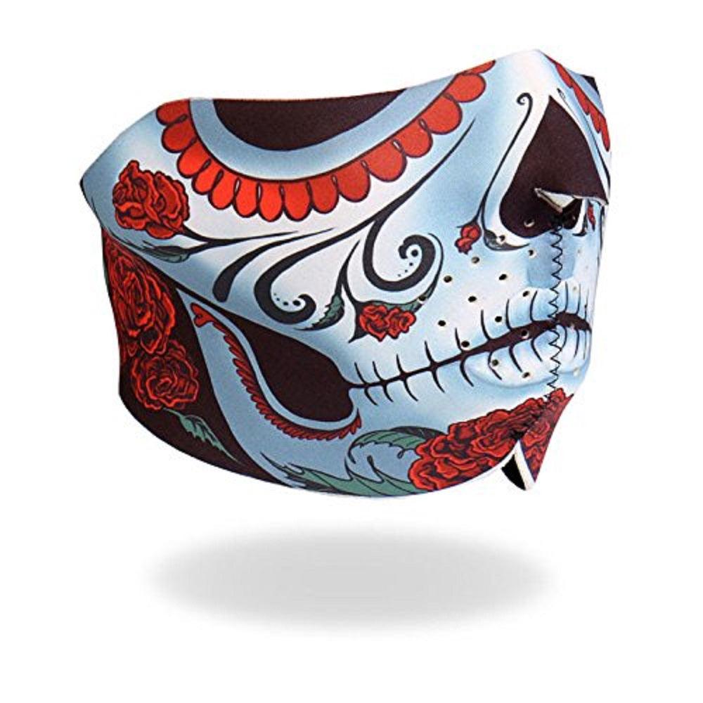 HALF CALAVERA NEOPRENE Bikers Full Protection, Hook & Loop Fastener - FACE MASK - One Size