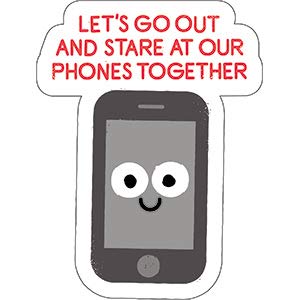 DAVID OLENICK, Emojionally Available STICKER - Original Artwork DECAL, 3.8" x 5"