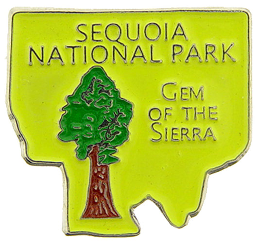USA STATES, National Park SEQUOIA - Original Artwork, Expertly Designed PIN - 1"
