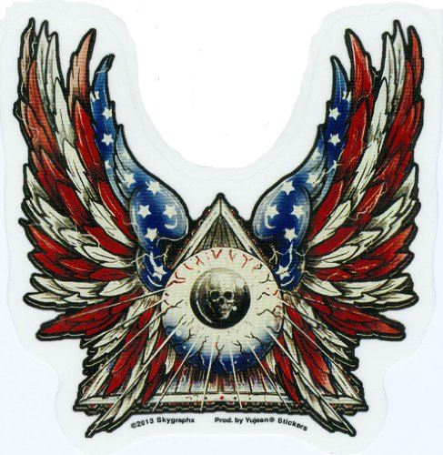 Skygraphx - Patriotic Skull Eye - Sticker / Decal