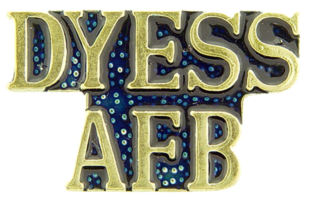 U.S. AIR FORCE, Script DYESS AFB - Original Artwork, Expertly Designed PIN - 1"