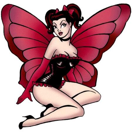 Evilkid - Pink Butterfly Fairy Corset - Sticker / Decal