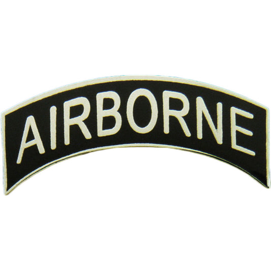 U.S. ARMY, ARMY AIRBORNE TAB - Original Artwork, Expertly Designed PIN Silver Black - 1.0625"