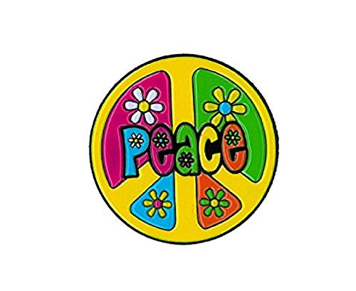 Matt Stewart, Peace With Flowers Round, Officially Licensed, Expertly Designed ENAMEL PIN - 1.25"