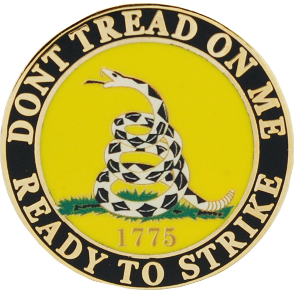USA & PATRIOTIC, DONT TREAD ON ME Ready To Strike - Original Artwork, Expertly Designed PIN - 1"