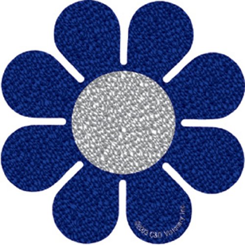 Licenses Products S-2455-G Blue Daisy Glitter Sticker