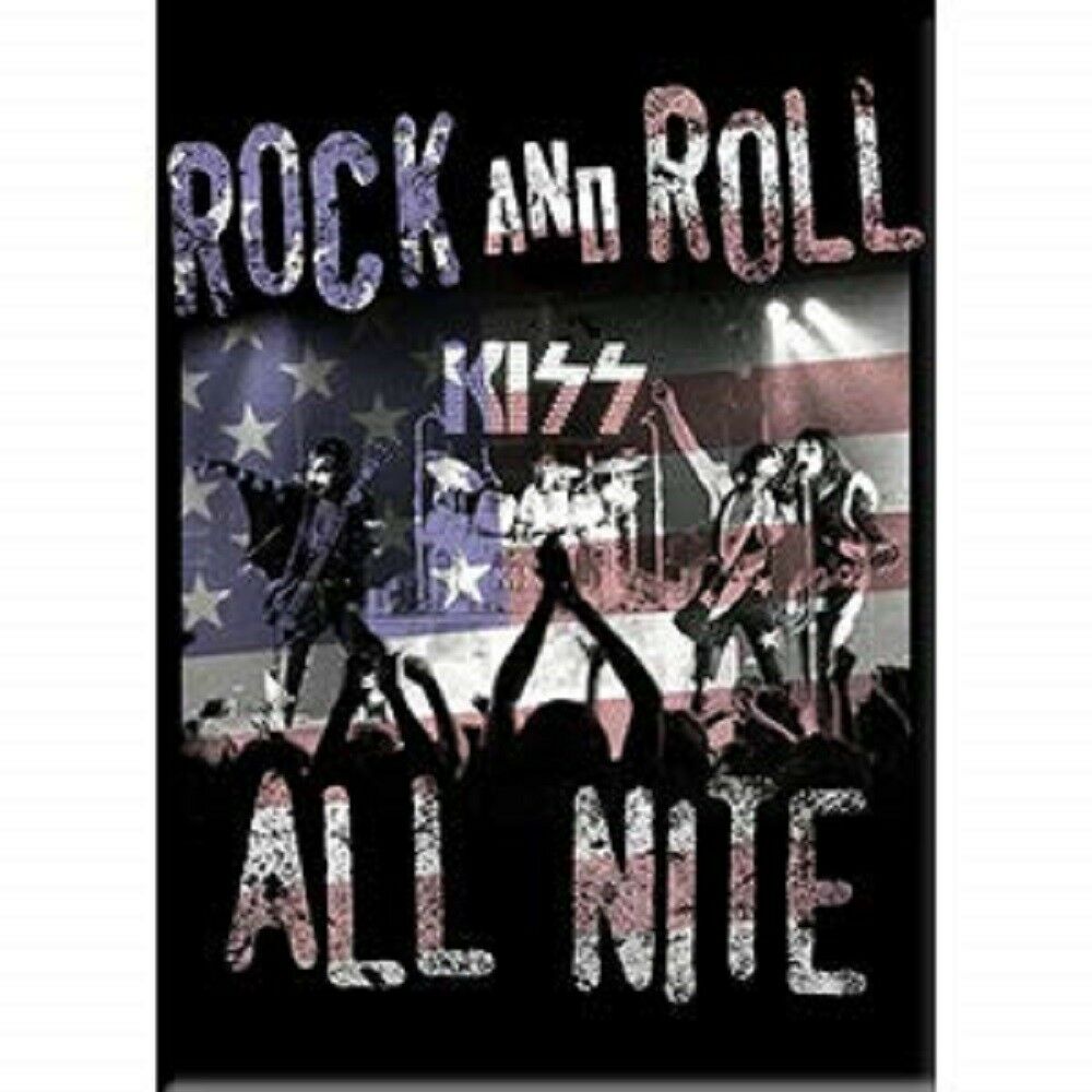 KISS - Rock and Roll All Nite, Licensed Original Artwork, Fridge MAGNET, 2.5" X 3.5"