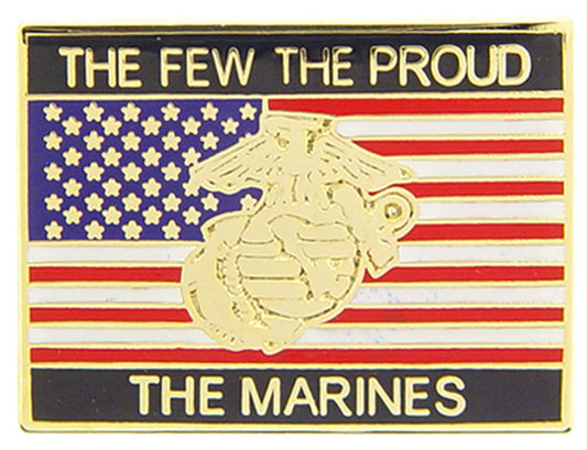 U.S. MARINES, The Few The Proud THE MARINES - Original Artwork, Expertly Designed PIN - 1.0625"
